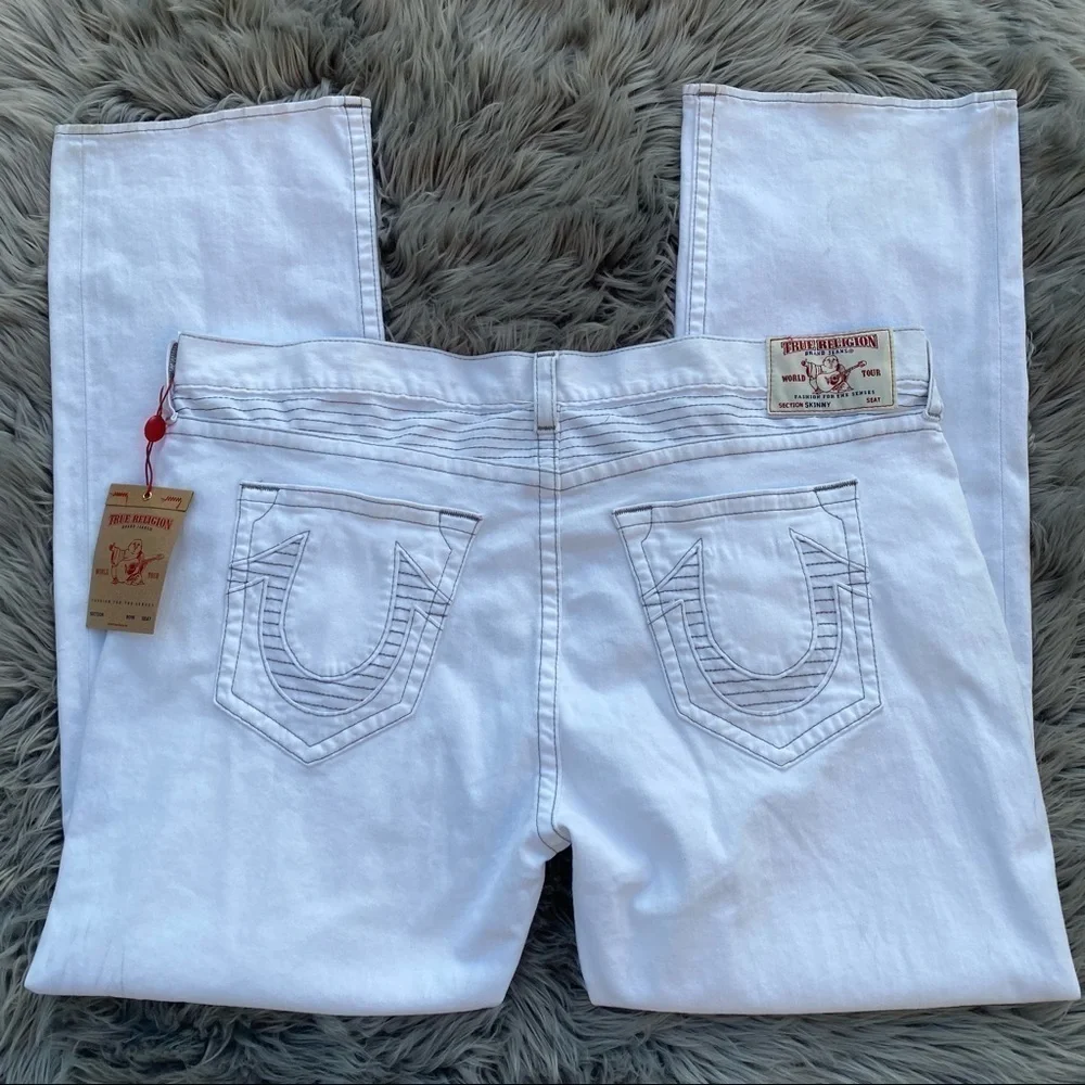NWT True Religion Straight Jeans Men’s White 46